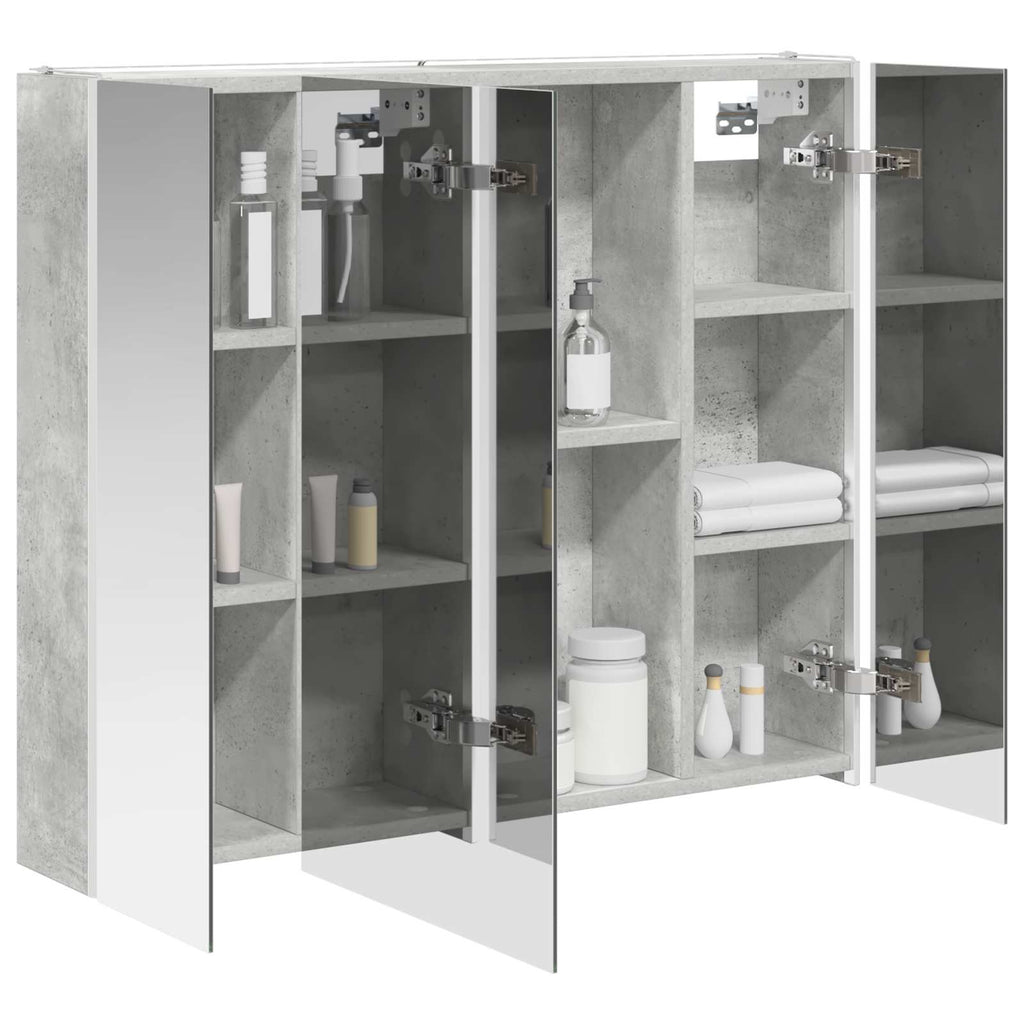 Badezimmerspiegelschrank Beton Grau 83,5 x 15,5 x 70 cm
