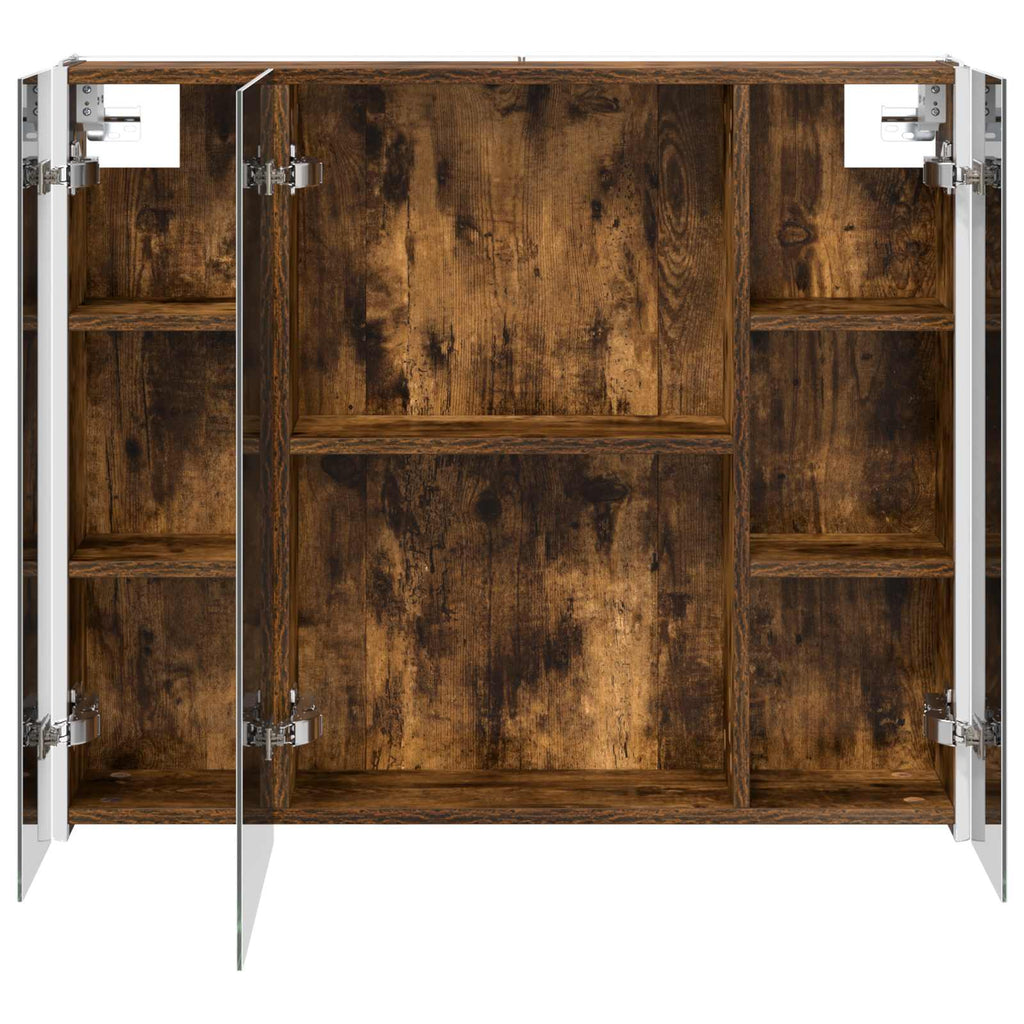 Badezimmerspiegelschrank Geräucherte Eiche 83,5 x 15,5 x 70 cm