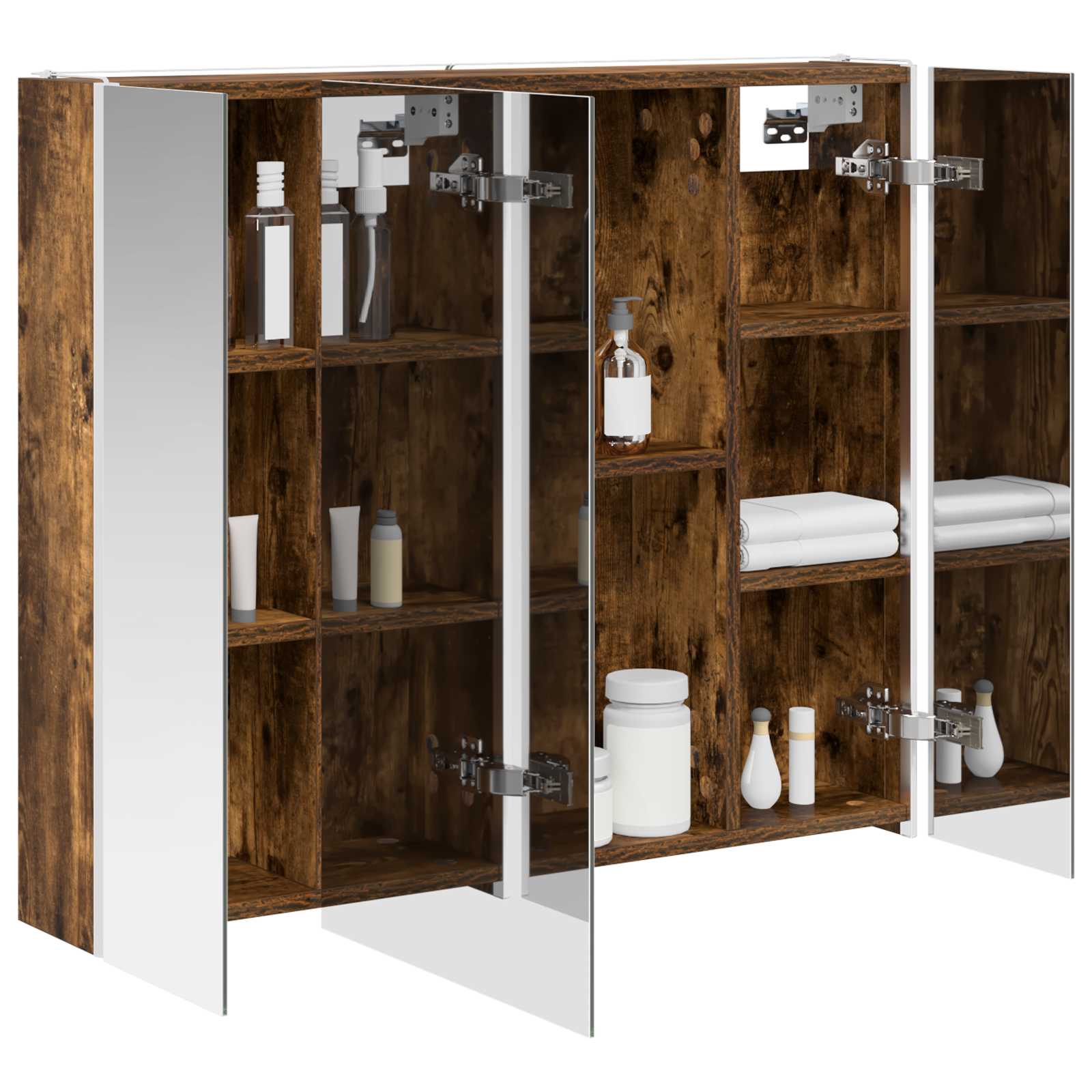 Badezimmerspiegelschrank Geräucherte Eiche 83,5 x 15,5 x 70 cm