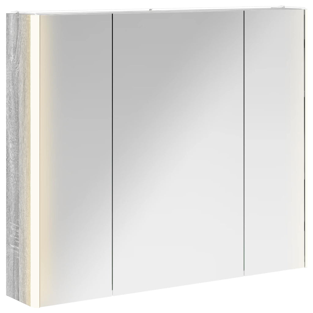 Badezimmerspiegelschrank Graues Sonoma 83,5 x 15,5 x 70 cm