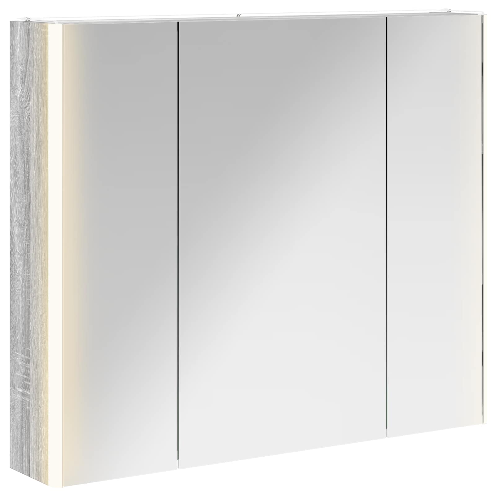 Badezimmerspiegelschrank Graues Sonoma 83,5 x 15,5 x 70 cm