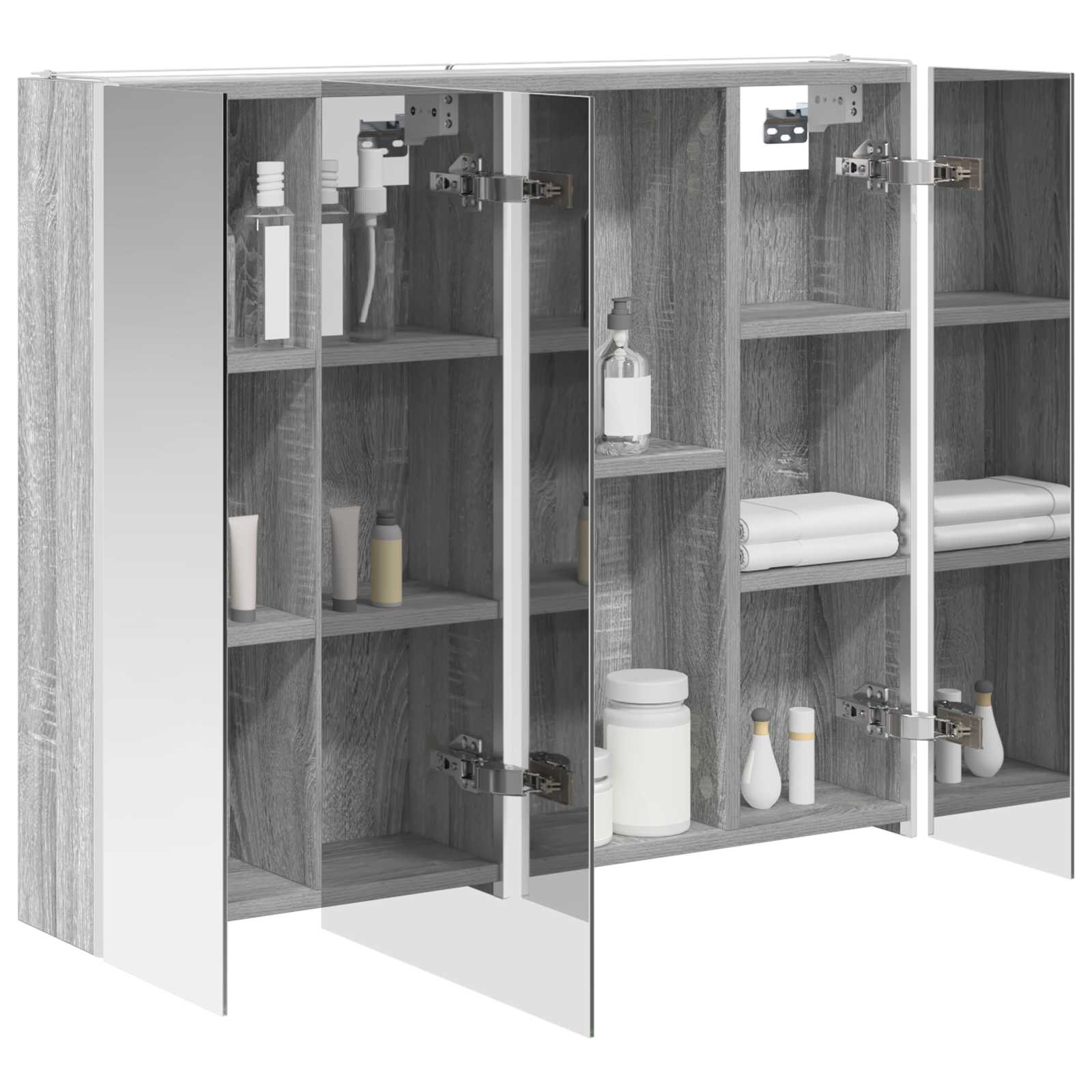 Badezimmerspiegelschrank Graues Sonoma 83,5 x 15,5 x 70 cm