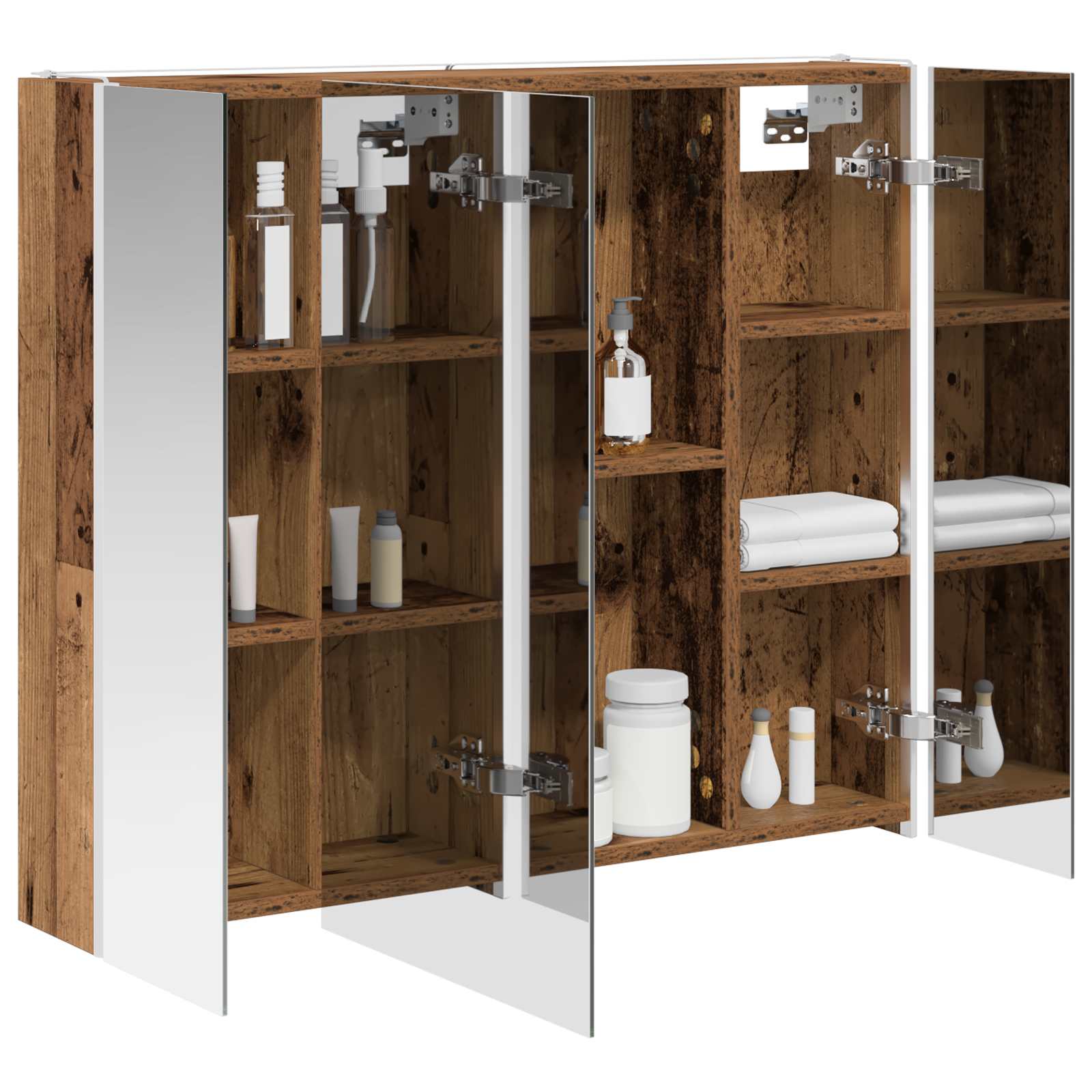 Badezimmerspiegelschrank Altholz 83,5 x 15,5 x 70 cm