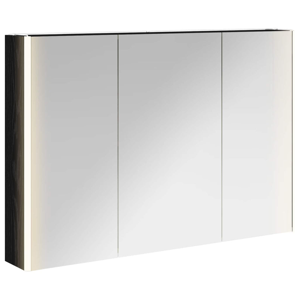 Badezimmerspiegelschrank Schwarz Eichen-Optik