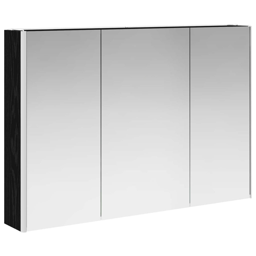 Badezimmerspiegelschrank Schwarz Eichen-Optik