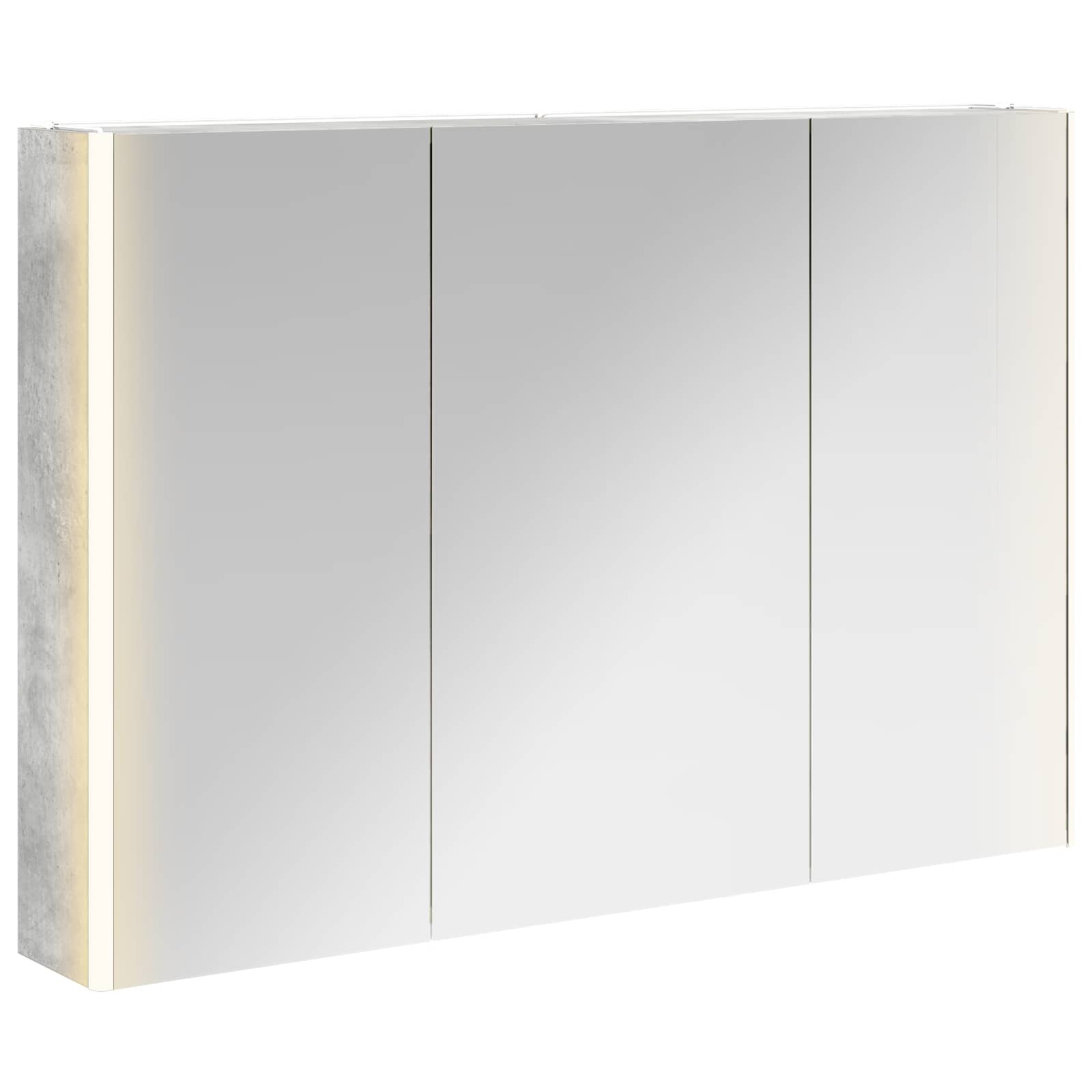 Badezimmerspiegelschrank Beton Grau 103,5 x 15,5 x 70 cm