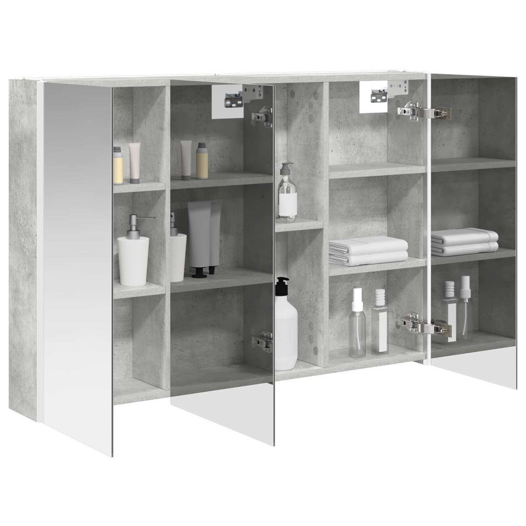 Badezimmerspiegelschrank Beton Grau 103,5 x 15,5 x 70 cm