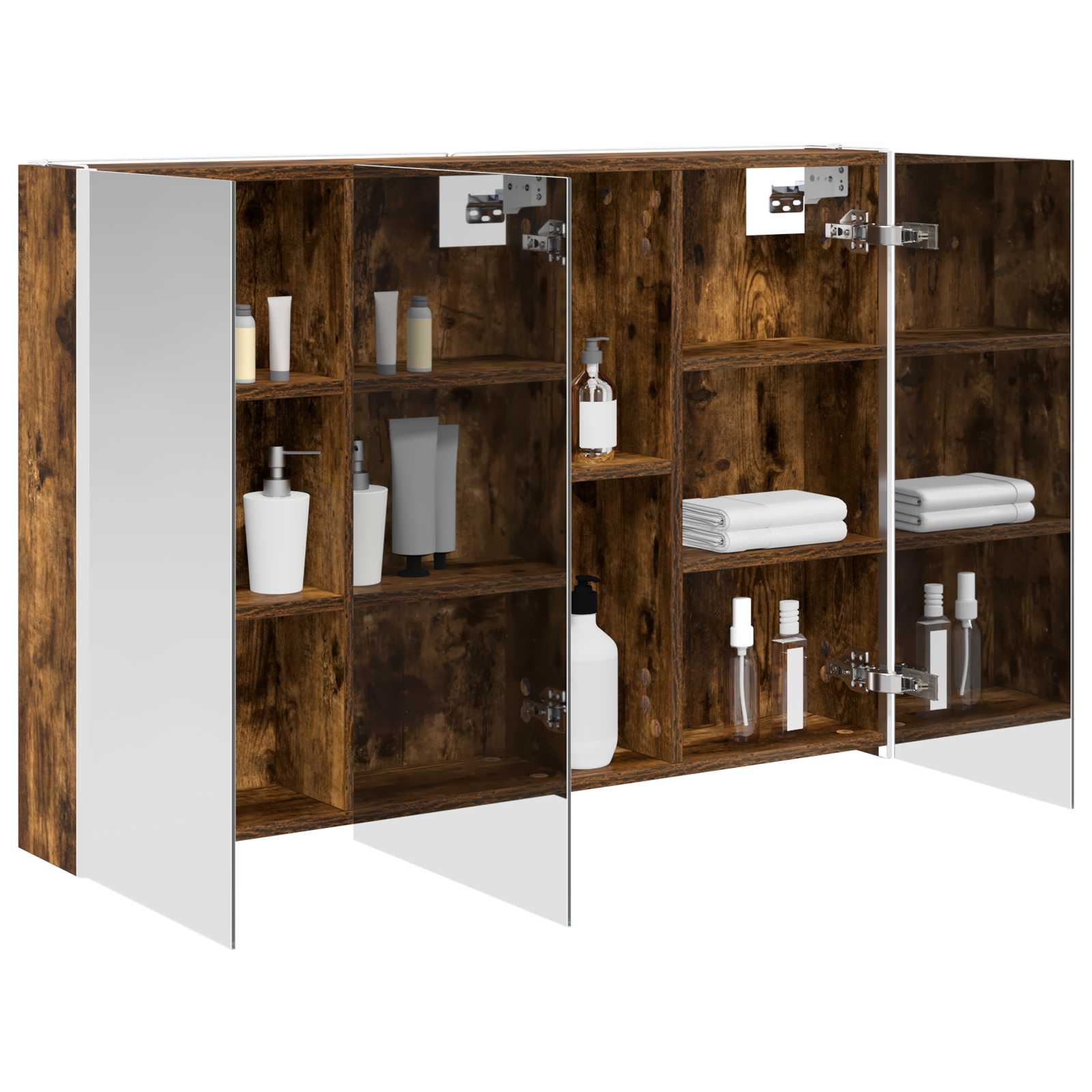 Badezimmerspiegelschrank Geräucherte Eiche 103,5 x 15,5 x 70 cm