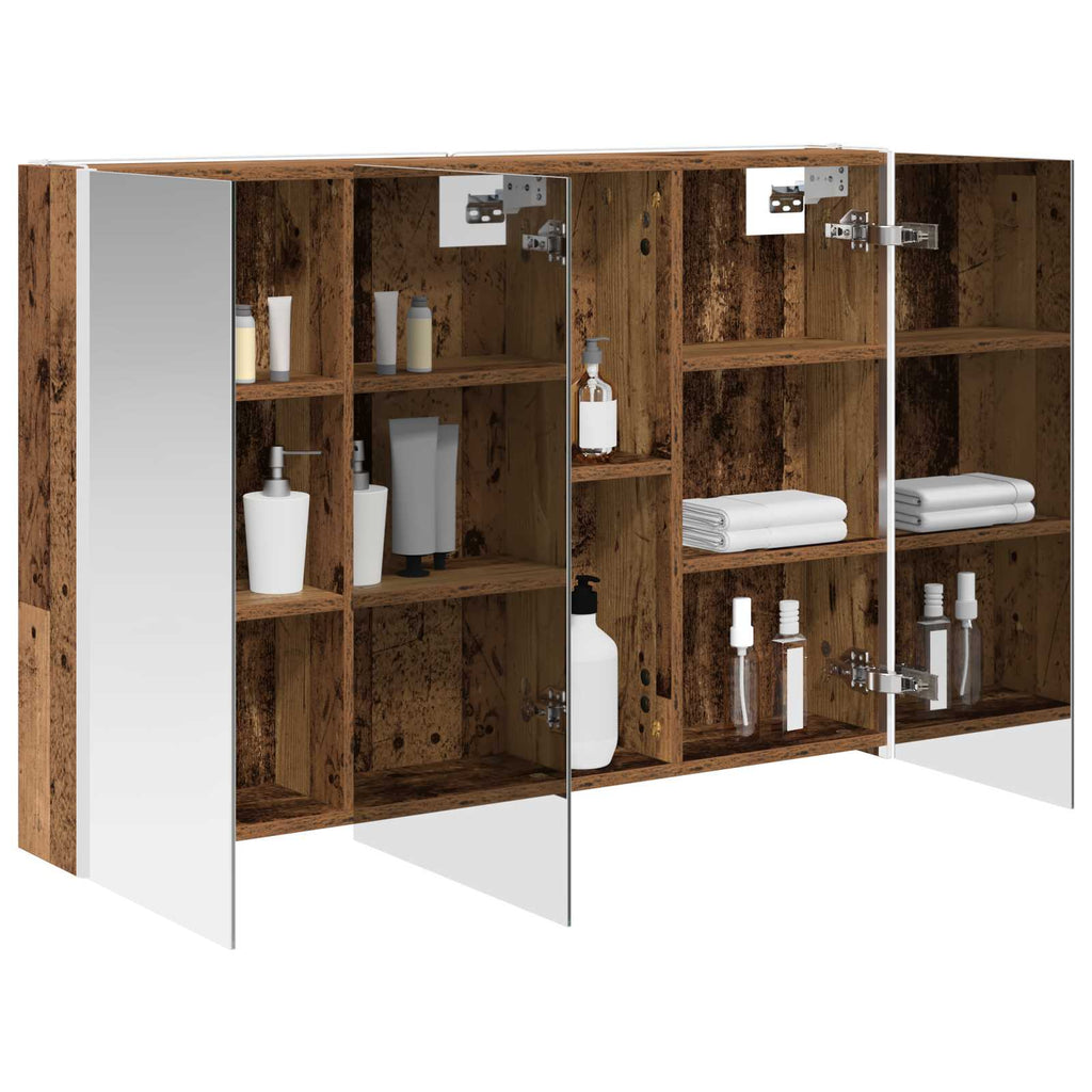 Badezimmerspiegelschrank Altholz 103,5 x 15,5 x 70 cm