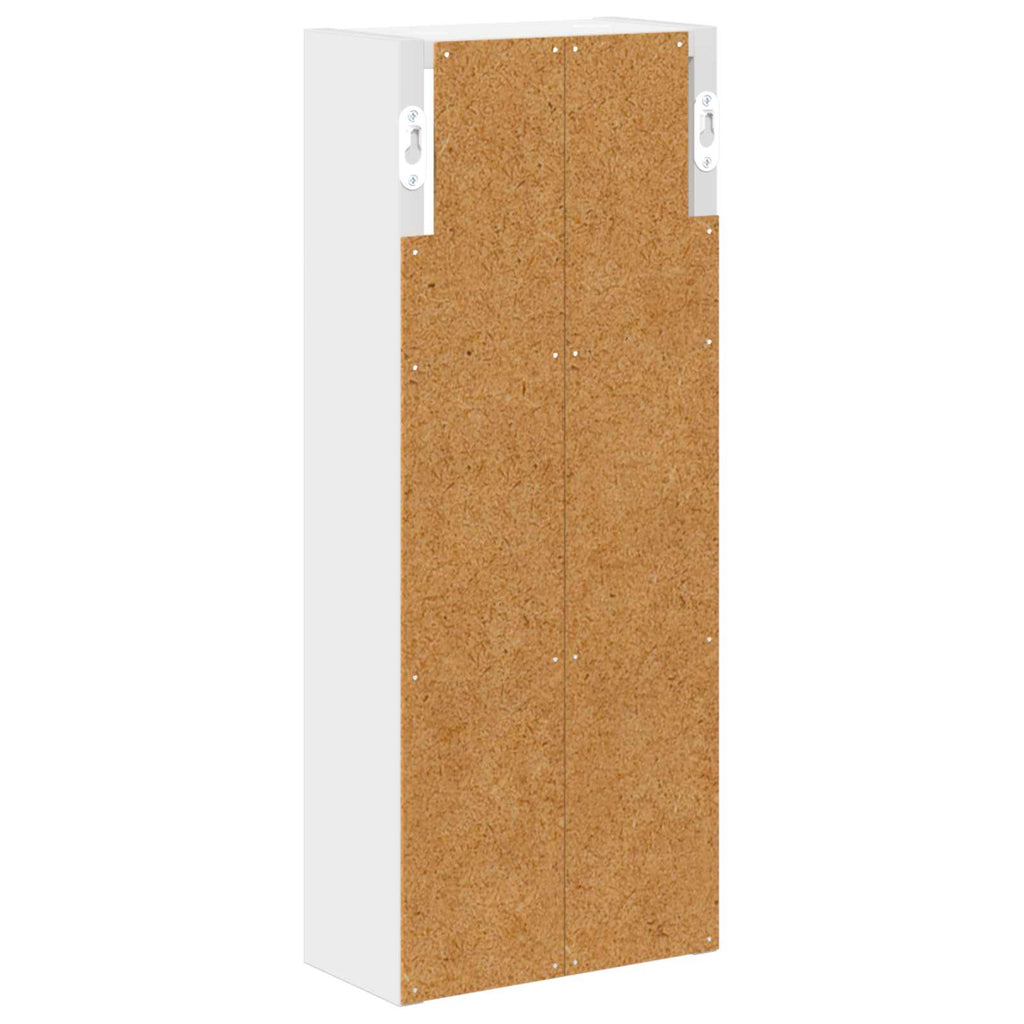 Badezimmer-Wandschrank Weiß 20 x 10 x 50 cm Holzwerkstoff
