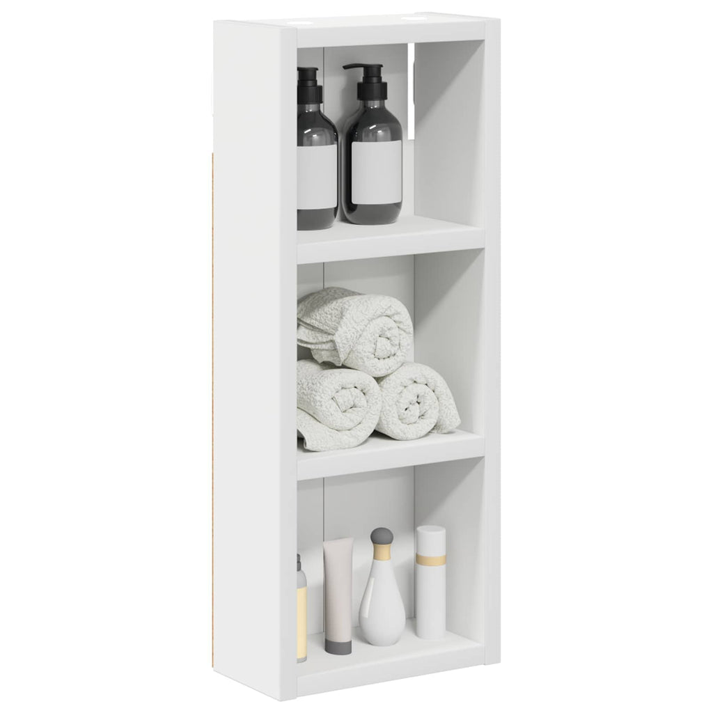 Badezimmer-Wandschrank Weiß 20 x 10 x 50 cm Holzwerkstoff