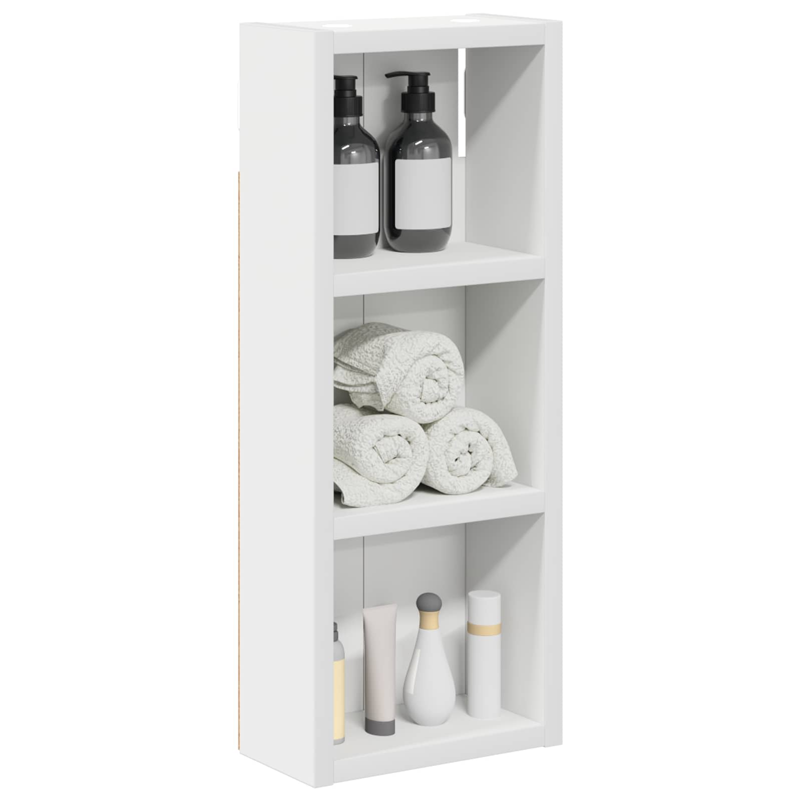 Badezimmer-Wandschrank Weiß 20 x 10 x 50 cm Holzwerkstoff