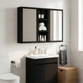 Badezimmer-Wandschrank mit Regal Schwarze Eiche 20 x 10 x 50 cm