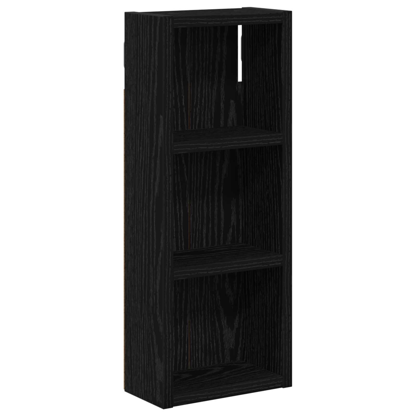 Badezimmer-Wandschrank mit Regal Schwarze Eiche 20 x 10 x 50 cm
