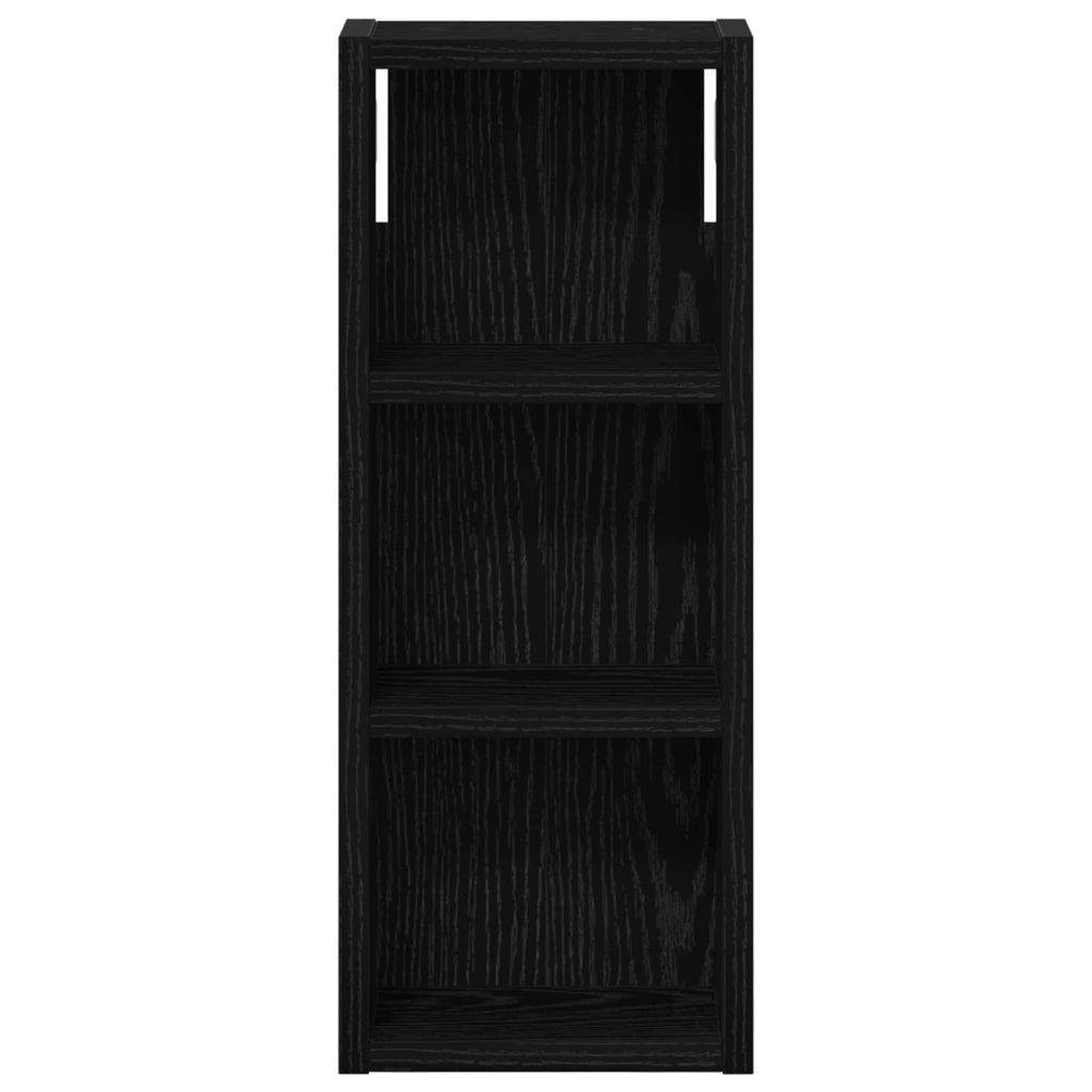 Badezimmer-Wandschrank mit Regal Schwarze Eiche 20 x 10 x 50 cm