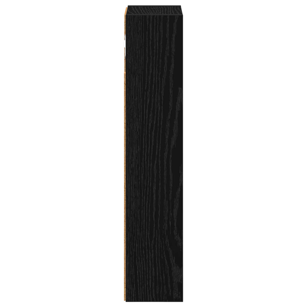 Badezimmer-Wandschrank mit Regal Schwarze Eiche 20 x 10 x 50 cm