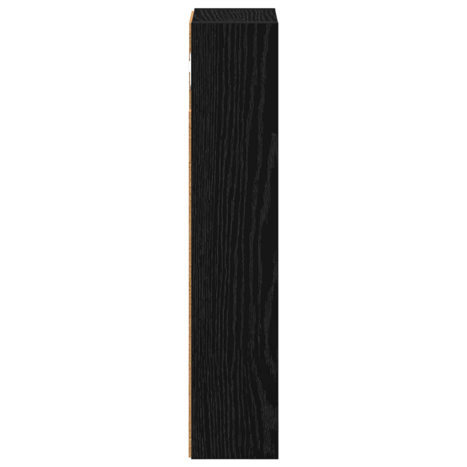 Badezimmer-Wandschrank mit Regal Schwarze Eiche 20 x 10 x 50 cm