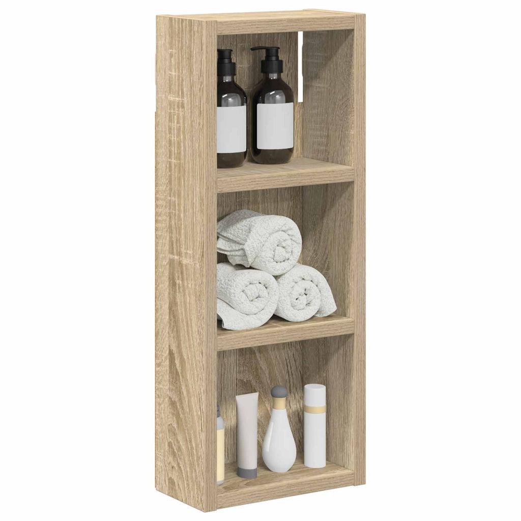 Badezimmer-Wandschrank mit Regal Sonoma-Eiche 20 x 10 x 50 cm