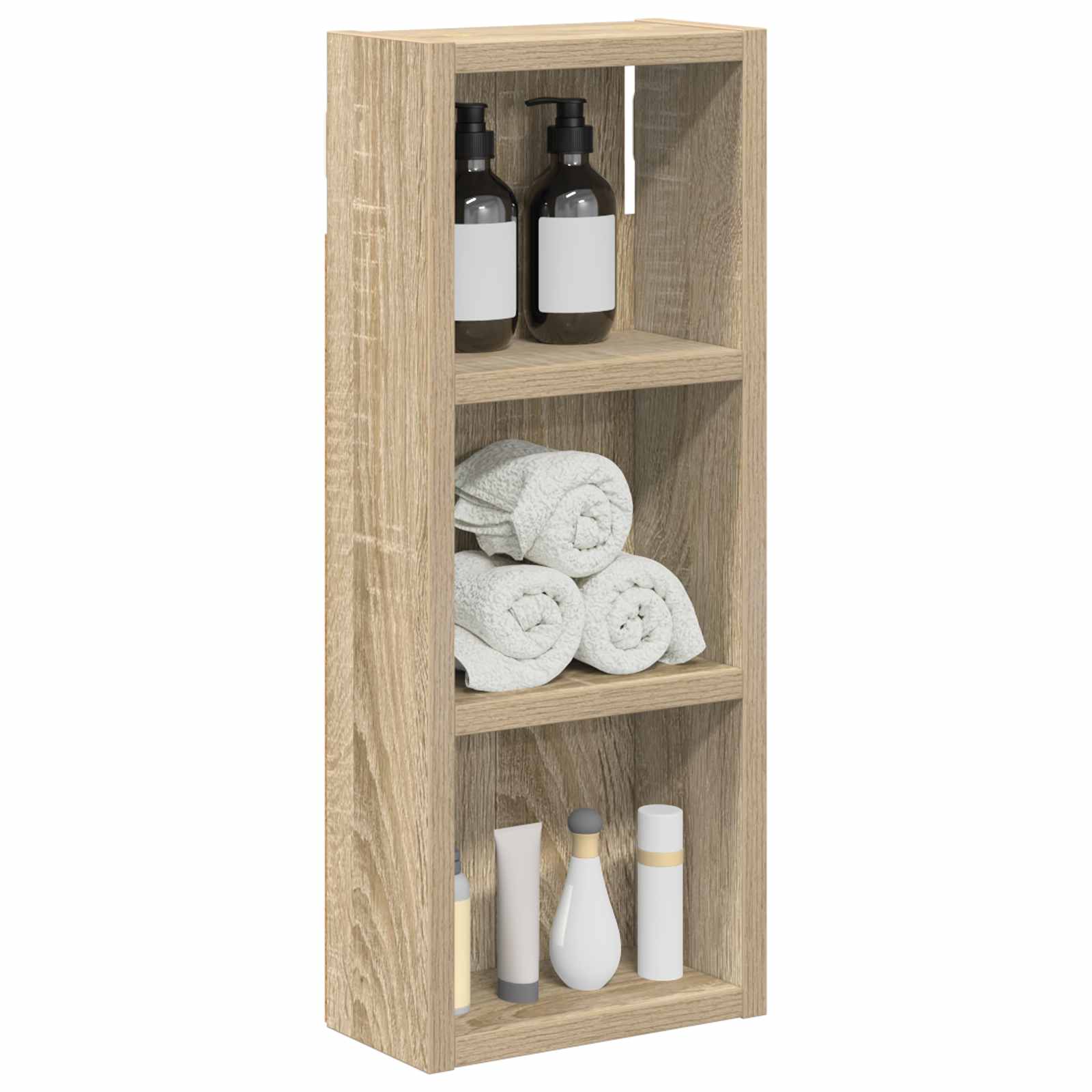 Badezimmer-Wandschrank mit Regal Sonoma-Eiche 20 x 10 x 50 cm