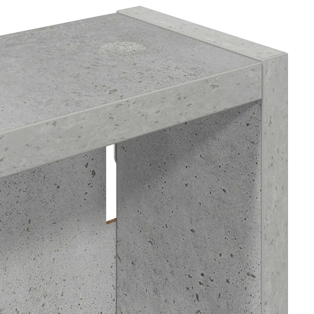 Badezimmer-Wandschrank Betongrau 20 x 10 x 50 cm Holzwerkstoff