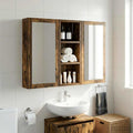 Badezimmer-Wandschrank Geräucherte Eiche 20 x 10 x 50 cm