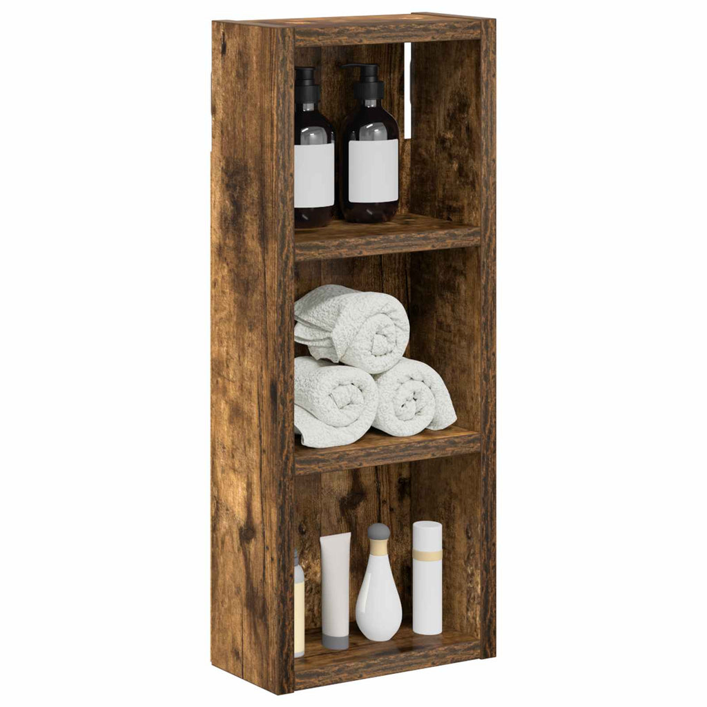Badezimmer-Wandschrank Geräucherte Eiche 20 x 10 x 50 cm