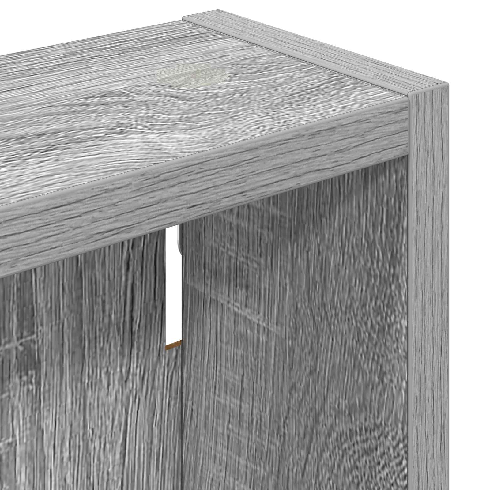 Badezimmer-Wandschrank mit Regal Graues Sonoma 20 x 10 x 50 cm