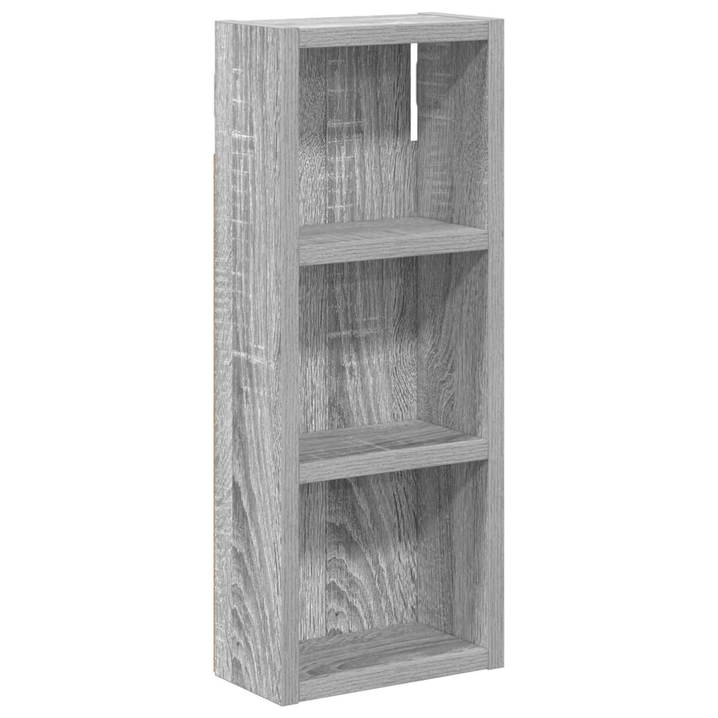 Badezimmer-Wandschrank mit Regal Graues Sonoma 20 x 10 x 50 cm