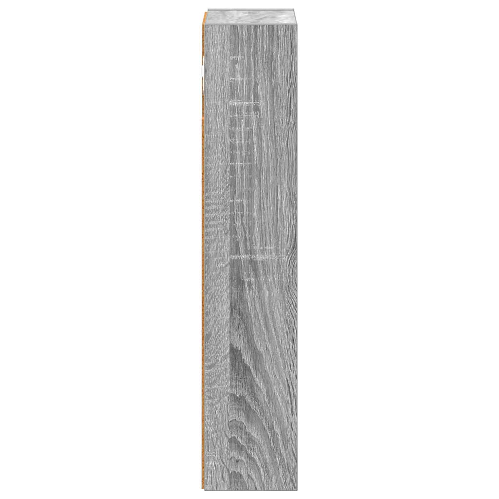 Badezimmer-Wandschrank mit Regal Graues Sonoma 20 x 10 x 50 cm