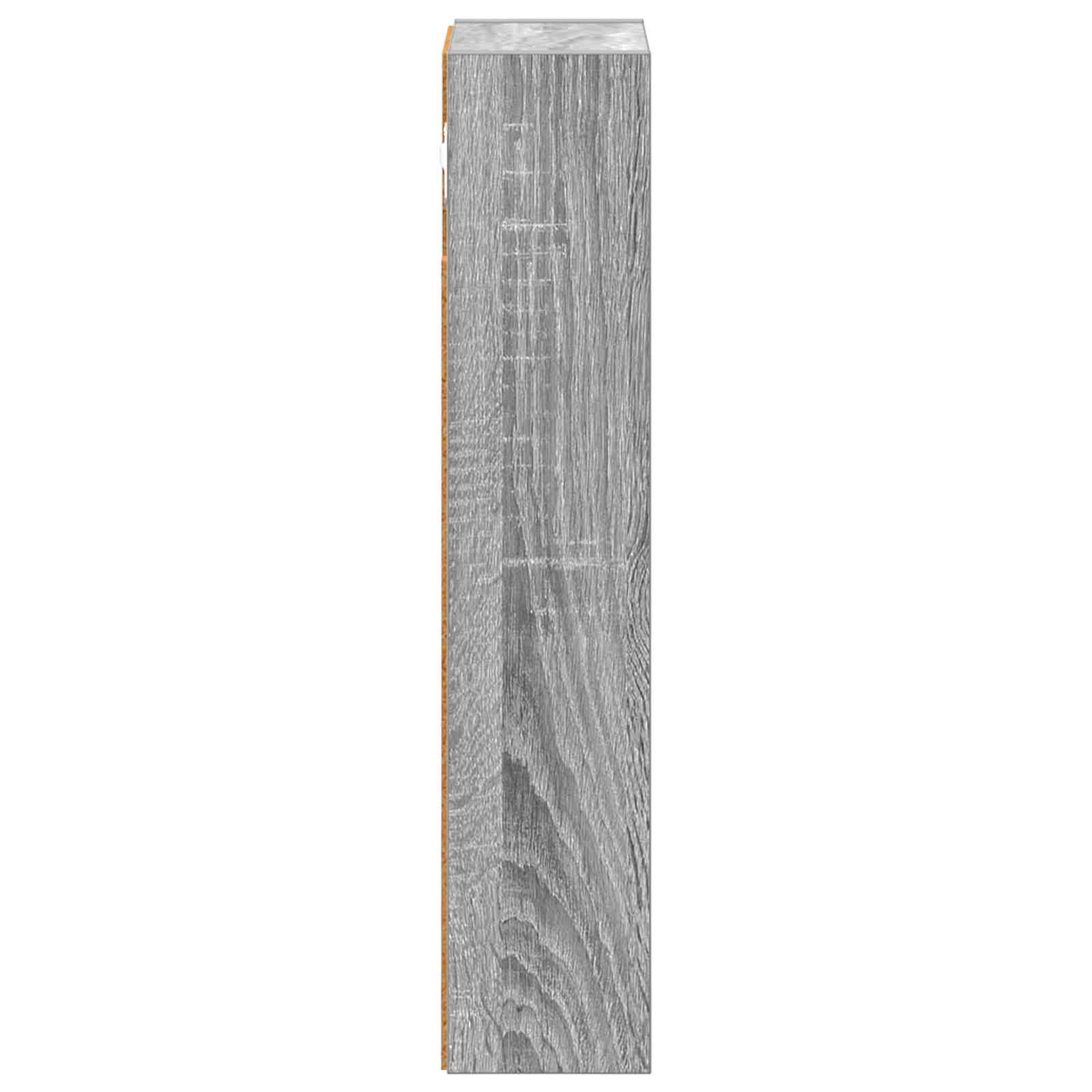 Badezimmer-Wandschrank mit Regal Graues Sonoma 20 x 10 x 50 cm
