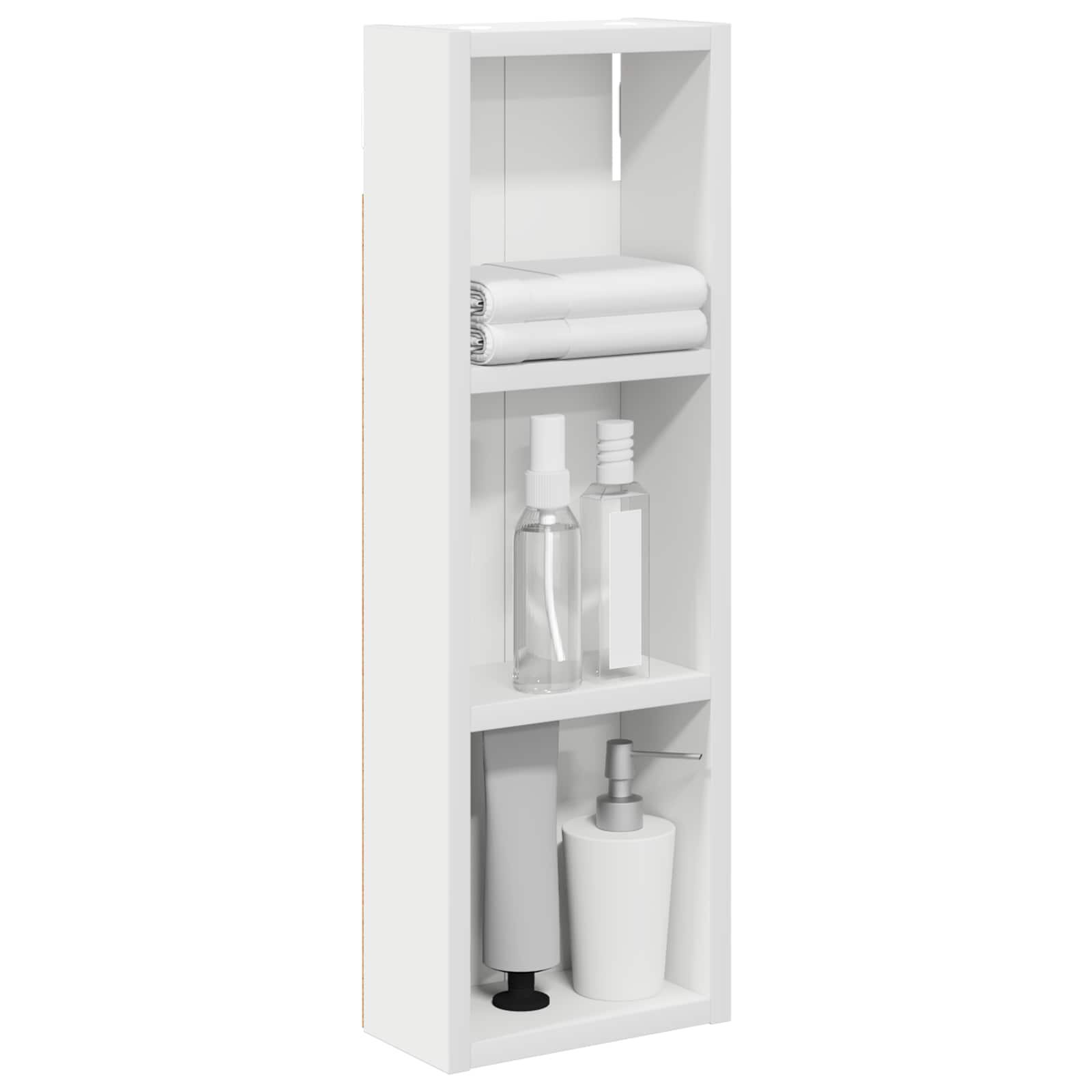 Badezimmer-Wandschrank Weiß 20 x 10 x 60,5 cm Holzwerkstoff
