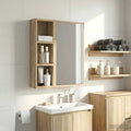 Badezimmer-Wandschrank mit Regal Sonoma-Eiche 20 x 10 x 60,5 cm