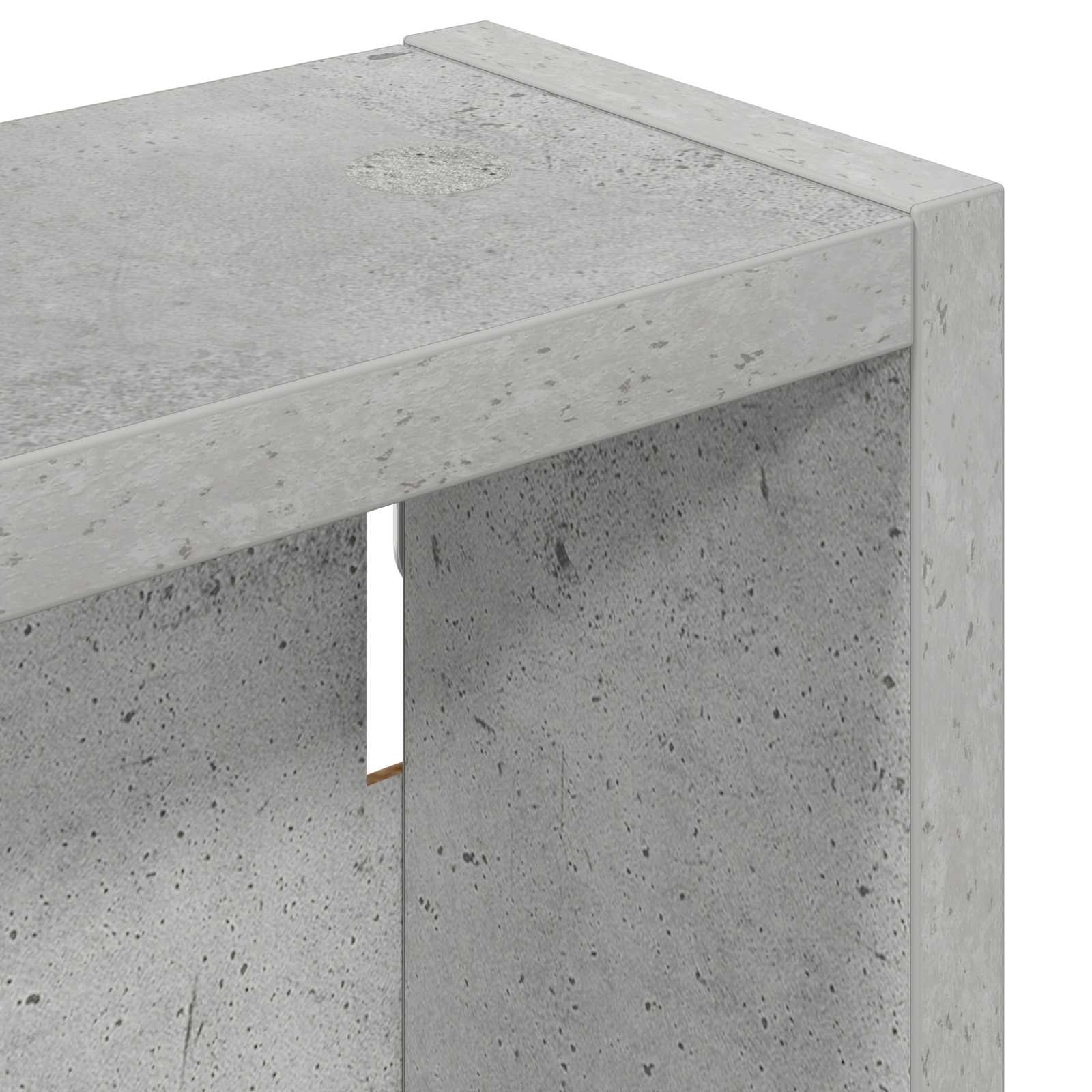 Badezimmer-Wandschrank mit Regal Betongrau 20 x 10 x 60,5 cm