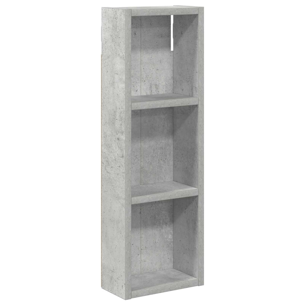 Badezimmer-Wandschrank mit Regal Betongrau 20 x 10 x 60,5 cm