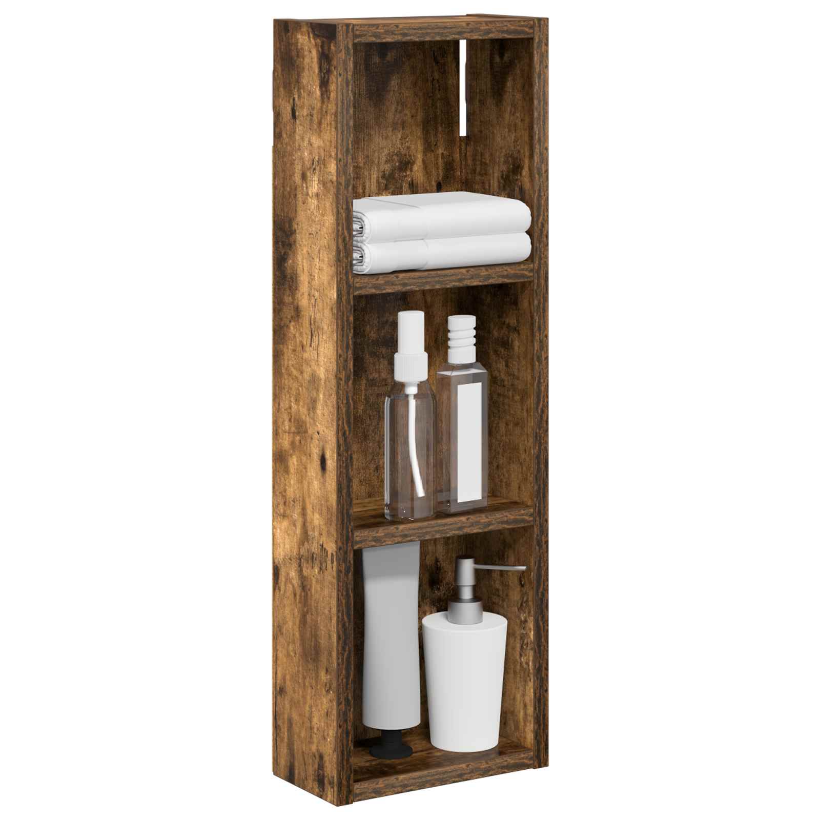 Badezimmer-Wandschrank Geräucherte Eiche 20 x 10 x 60,5 cm