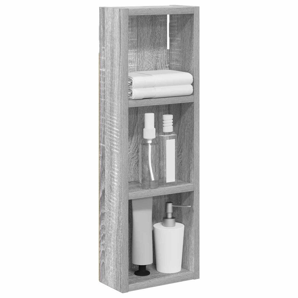 Badezimmer-Wandschrank Graues Sonoma 20 x 10 x 60,5 cm