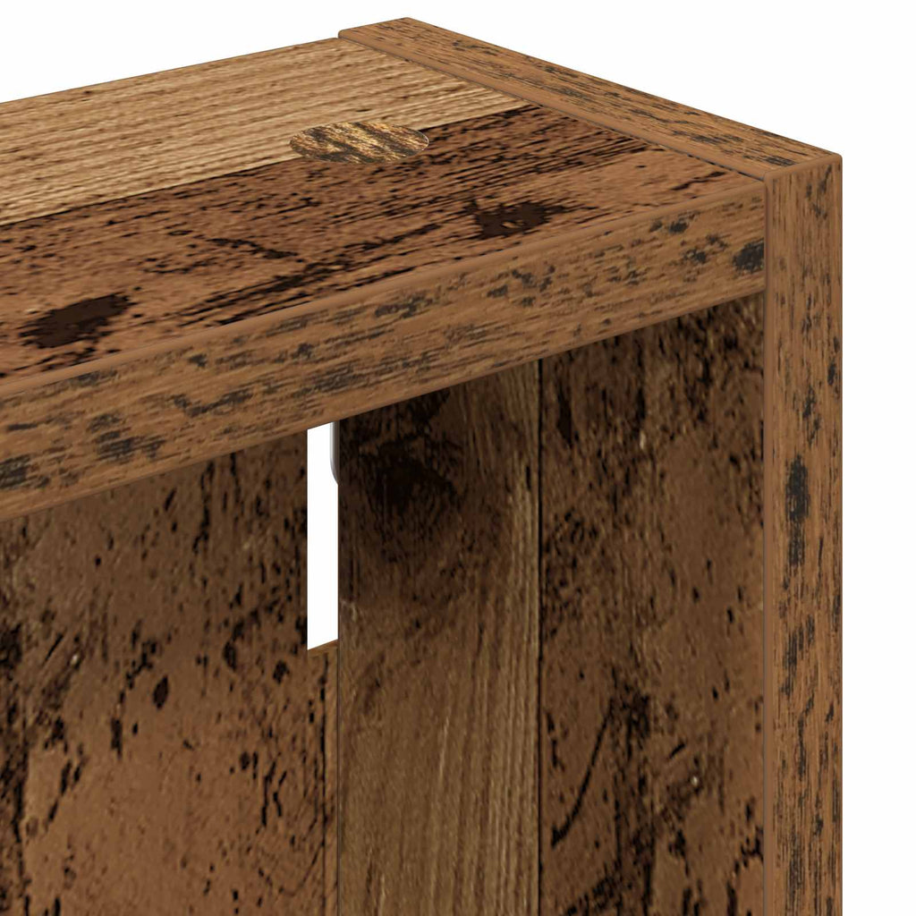 Badezimmer-Wandschrank Altholz 20 x 10 x 60,5 cm Holzwerkstoff
