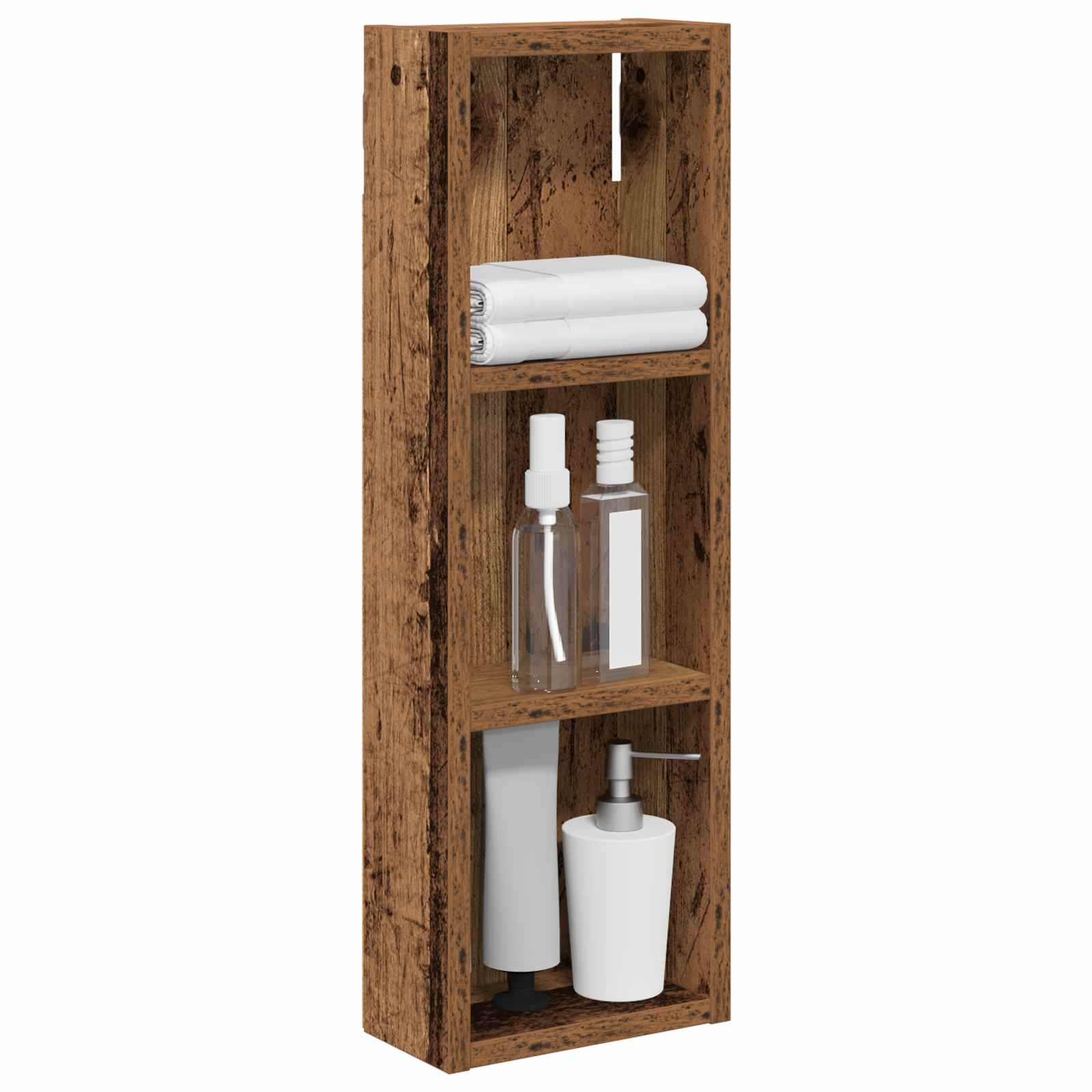 Badezimmer-Wandschrank Altholz 20 x 10 x 60,5 cm Holzwerkstoff