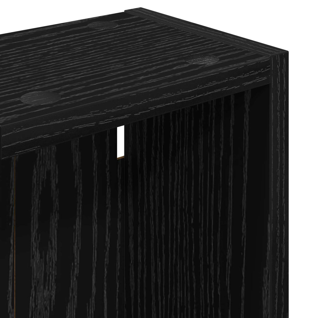 Badezimmer-Wandschrank mit Regal Schwarze Eiche 20 x 14 x 70 cm