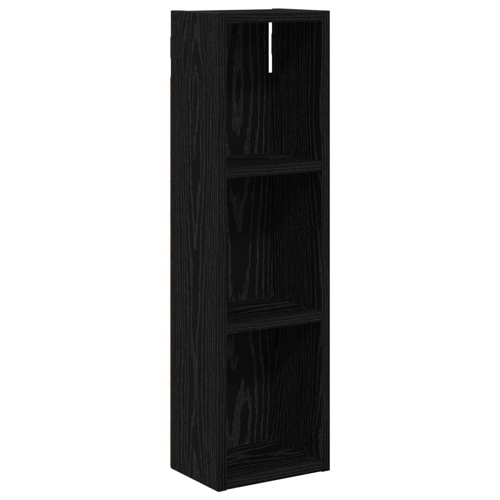 Badezimmer-Wandschrank mit Regal Schwarze Eiche 20 x 14 x 70 cm