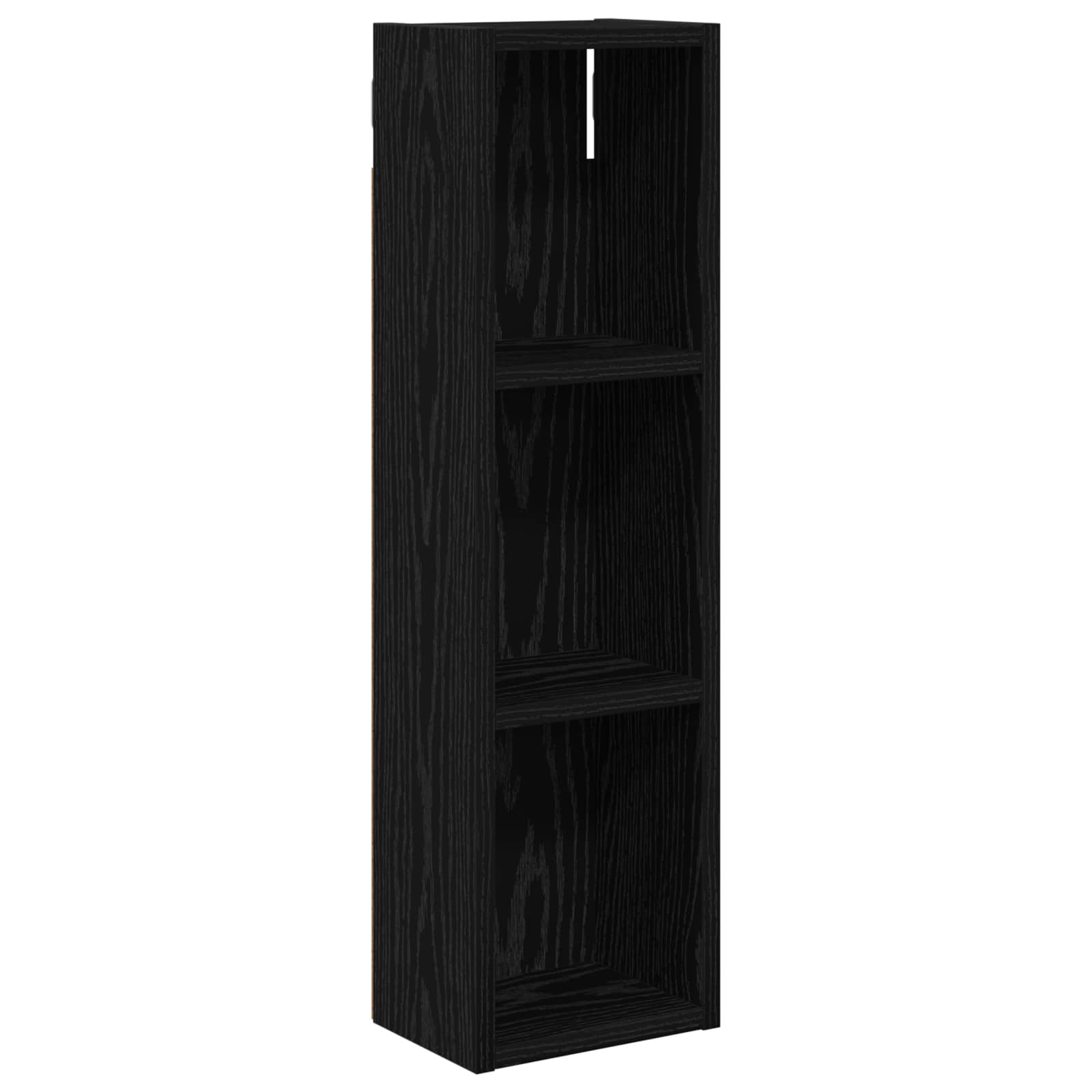 Badezimmer-Wandschrank mit Regal Schwarze Eiche 20 x 14 x 70 cm