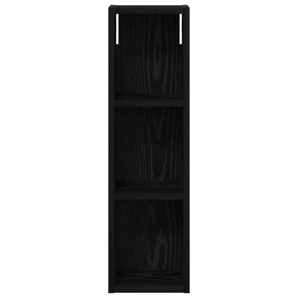 Badezimmer-Wandschrank mit Regal Schwarze Eiche 20 x 14 x 70 cm