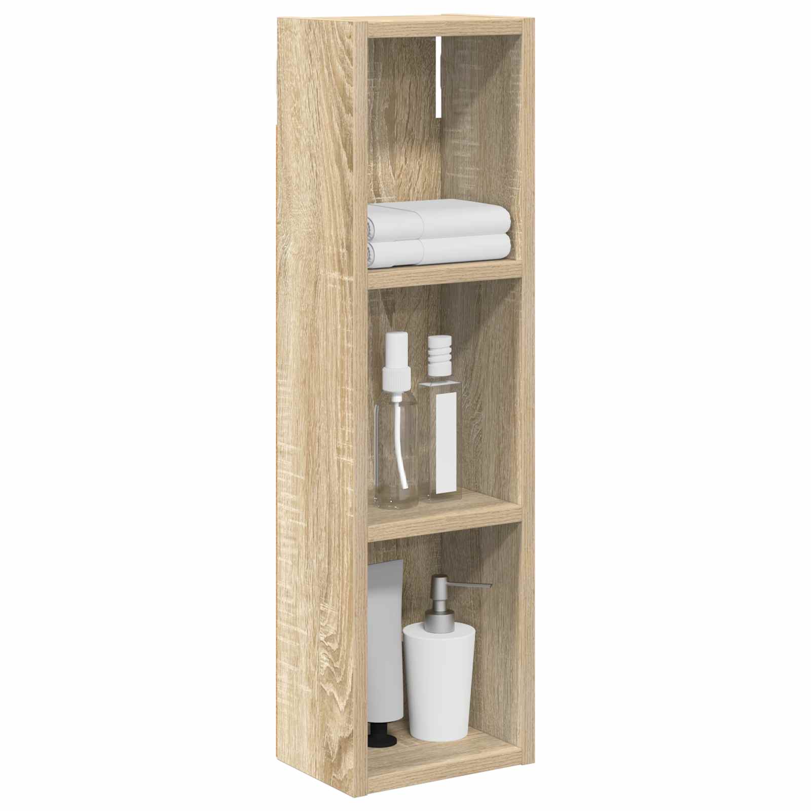 Badezimmer-Wandschrank mit Regal Sonoma-Eiche 20 x 14 x 70 cm