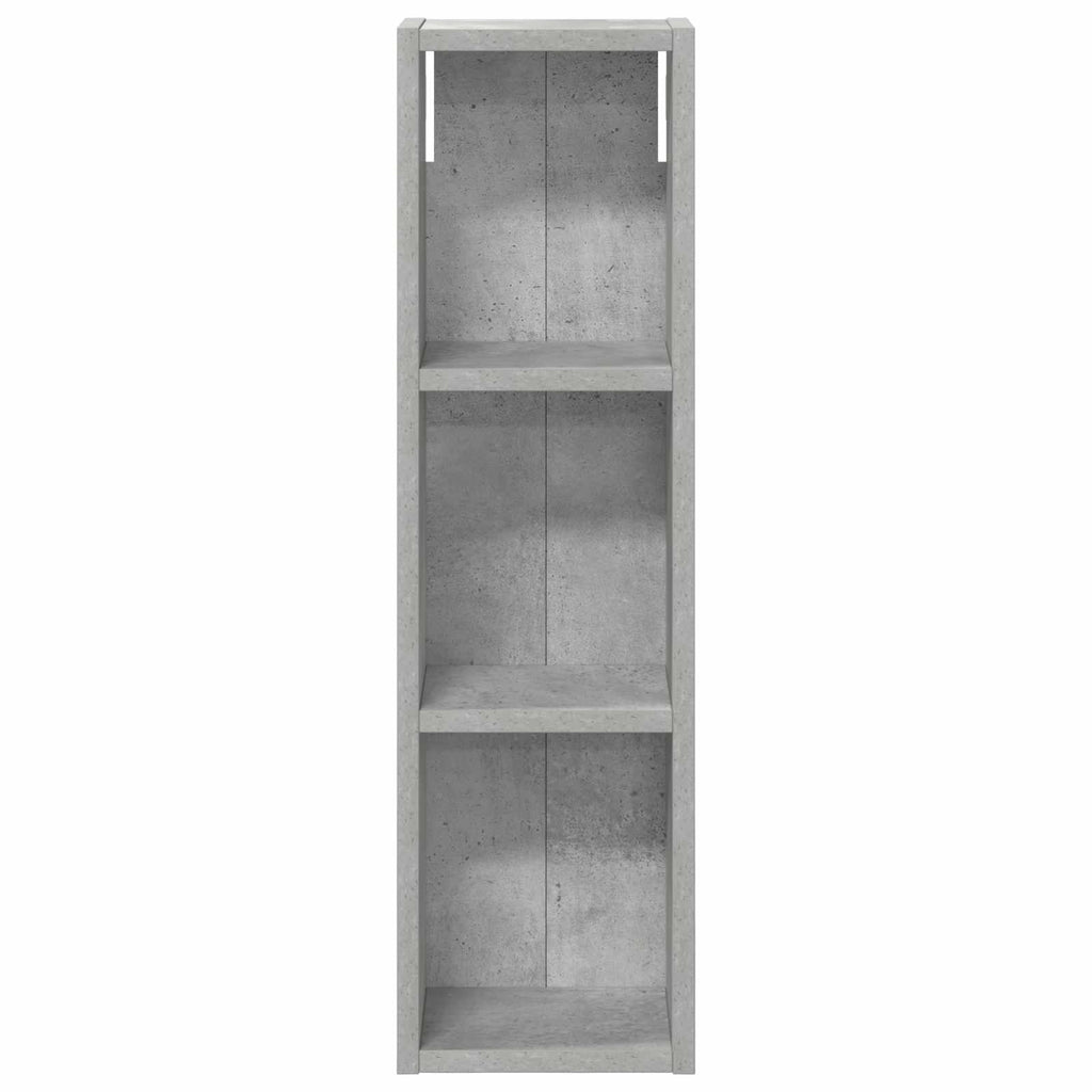 Badezimmer-Wandschrank Betongrau 20 x 14 x 70 cm Holzwerkstoff