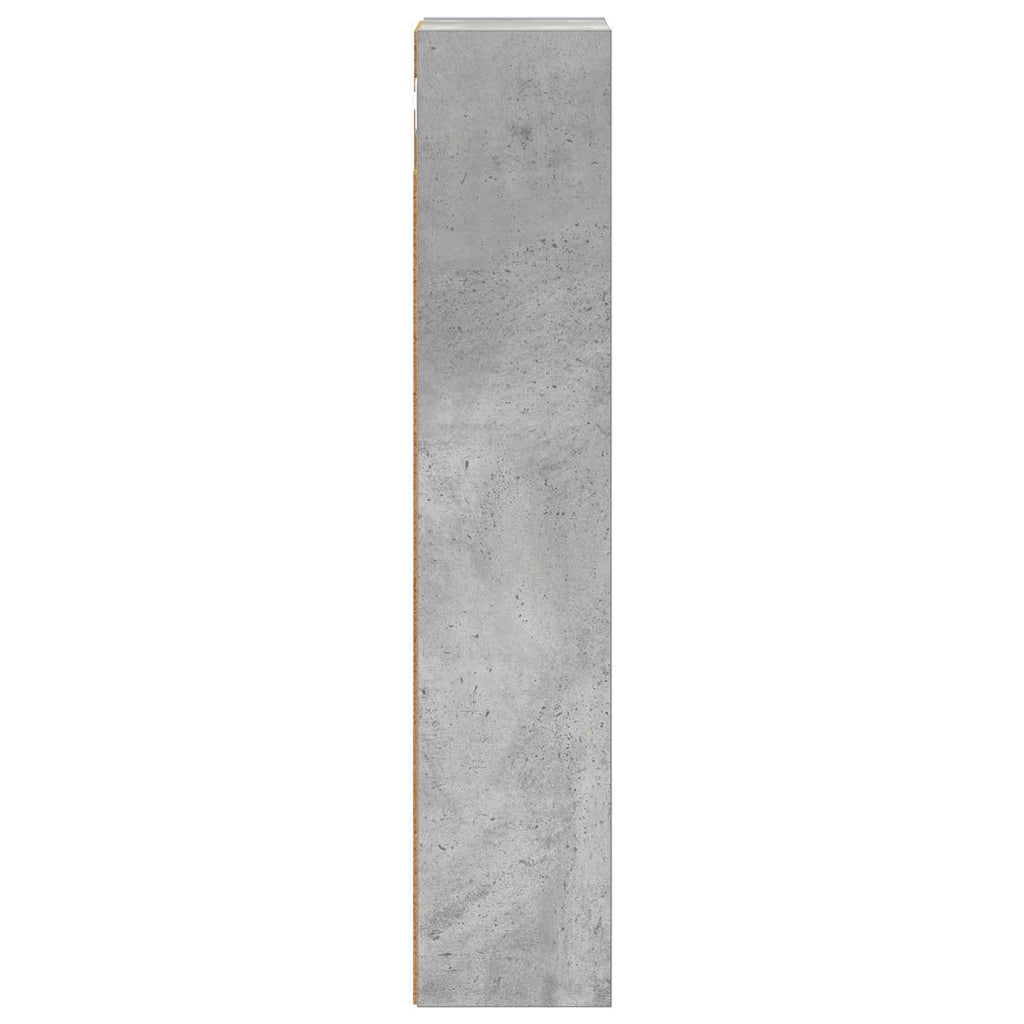 Badezimmer-Wandschrank Betongrau 20 x 14 x 70 cm Holzwerkstoff