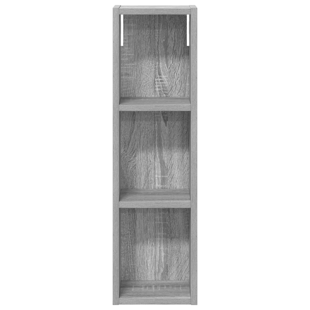 Badezimmer-Wandschrank mit Regal Graues Sonoma 20 x 14 x 70 cm