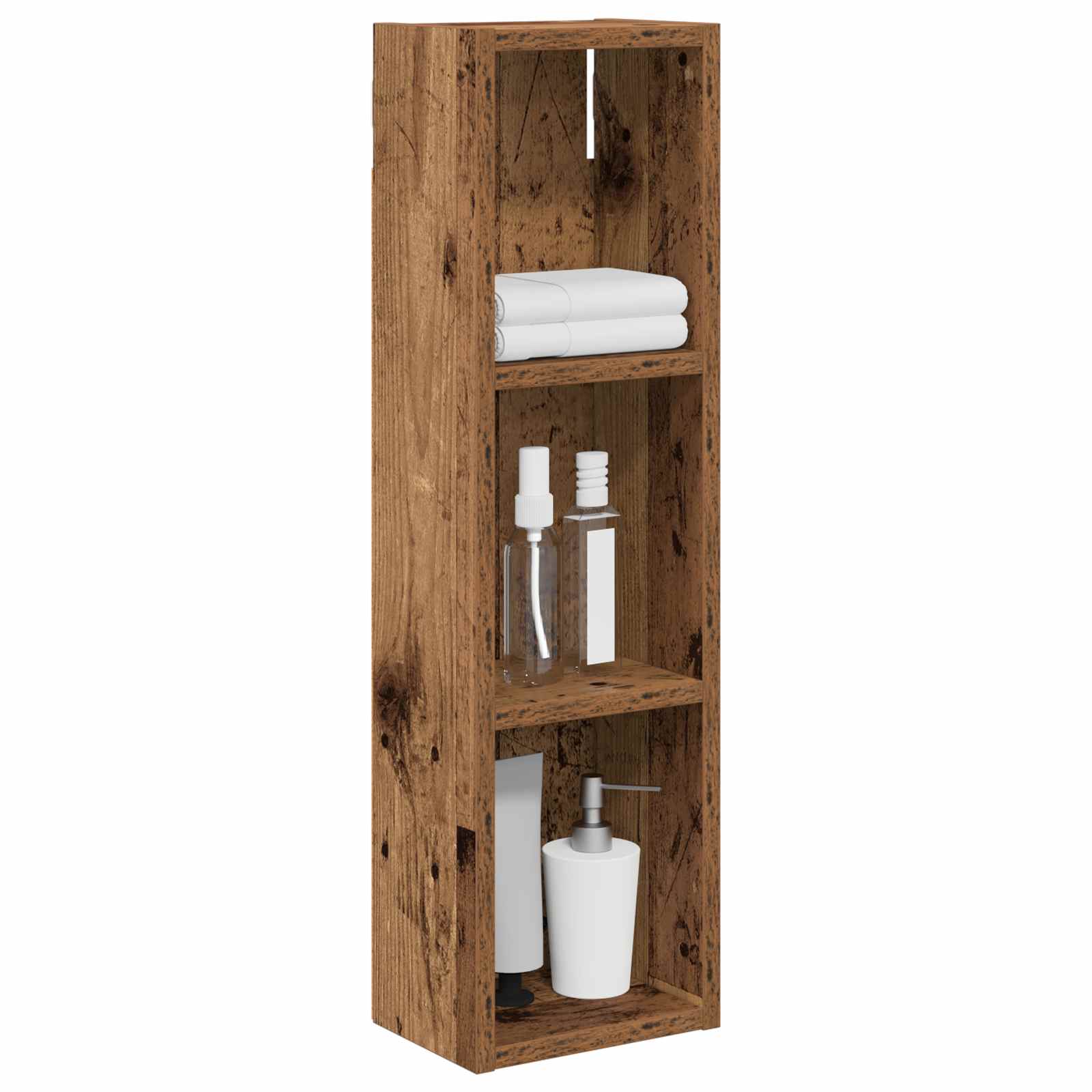 Badezimmer-Wandschrank Altholz 20 x 14 x 70 cm Holzwerkstoff