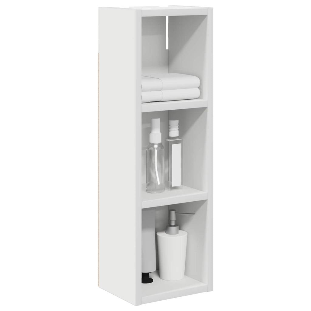 Badezimmer-Wandschrank Weiß 20 x 16 x 62,5 cm Holzwerkstoff