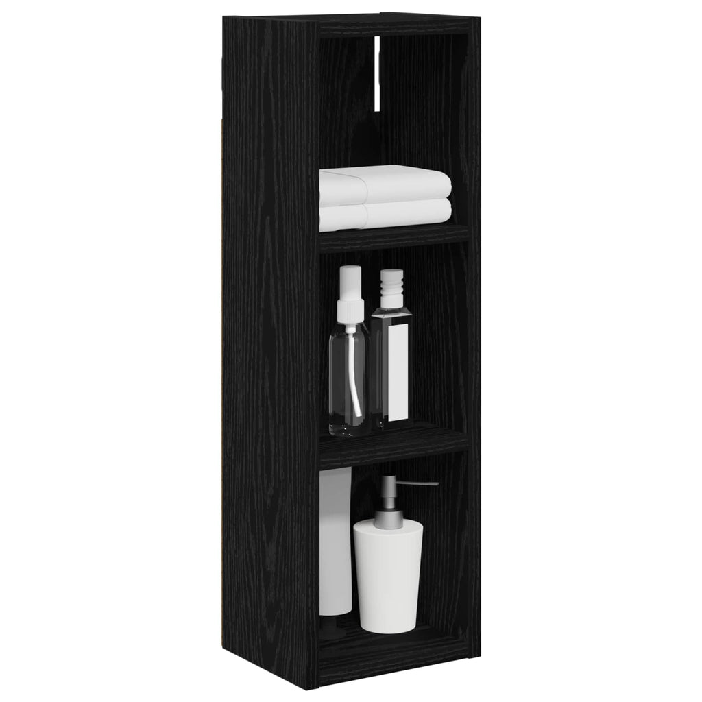 Badezimmer-Wandschrank Schwarze Eiche 20 x 16 x 62,5 cm