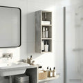 Badezimmer-Wandschrank mit Regal Betongrau 20 x 16 x 62,5 cm